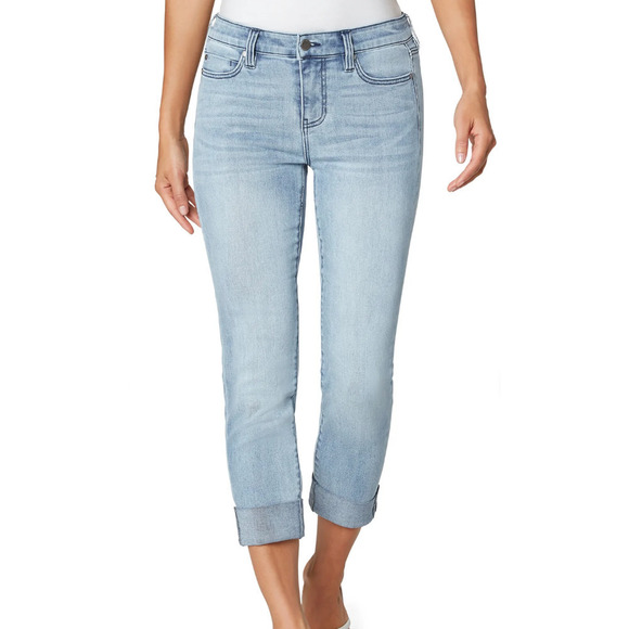 Liverpool Jeans Company Denim - Liverpool Charlie Crop Wide Rolled Cuff Jeans